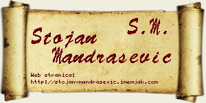Stojan Mandrašević vizit kartica